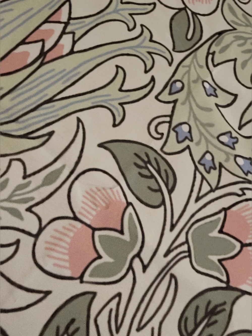 Croscill Floral Sage Green‎ Pink Shower Curtain With White Metal Hooks NWOT